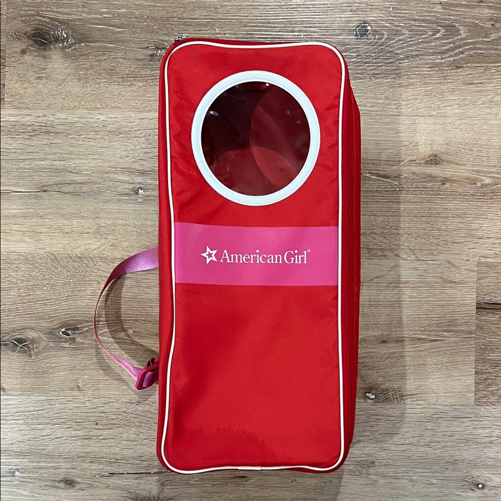 American Girl Red and Pink Doll Carrier